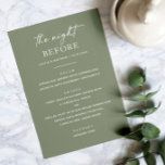 Menü "Sage Green Probe Dinner" | Nacht vor Menükarte<br><div class="desc">Set eines ruhigen Tons für "The Night Before" mit diesem schlauen, grünen Probe Dinner Menü. Die weiche, erdige Farbe und die saubere, minimalistische Gestaltung machen es zu einem idealen Ort für Garten, Wald oder Hochzeitsthemen - besonders im Frühling, Sommer oder Frühfall. Dieses Speisenangebot ist sowohl für Paare als auch für...</div>