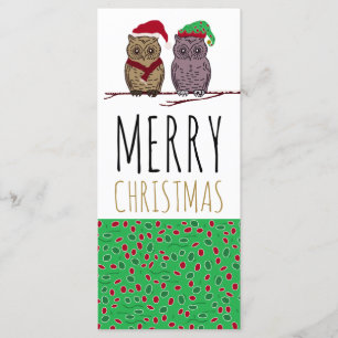 Menü "Santa Owl and Elf Owl" Menükarte