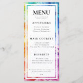 MENU + schöner Text Ethereal Bloom Menükarte (Vorderseite)