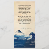 Menü + schöner Text Japonesque Harmonie mit Fuji Menükarte (Rückseite)