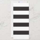 Menü Schwarz-weiß Elegante Hochzeit Empfang Einladung (Rückseite)