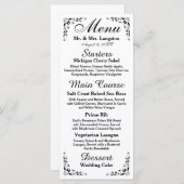 Menü "Schwarz-Weiß-Empfang" Menükarte (Vorne/Hinten)