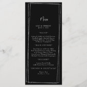 Menü "Schwarze und weiße geometrische Rahmen" Menükarte (Vorderseite)