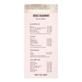 Menü "Sequel Gold Pink Salon Price List"