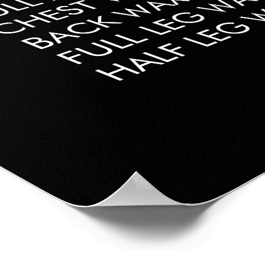 Menü "Service Price" des benutzerdefinierten gedru Poster (Ecke)