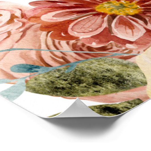 Menü "Service Price" für den Herbst "Custom Printe Poster (Ecke)