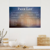 Menü "Service Price List" des benutzerdefinierten Poster (Küche)