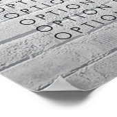 Menü "Service Price" von Brick Wall nach Maß Poster (Ecke)