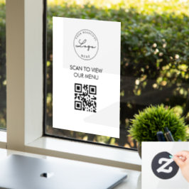 Menü "Sign" des White Scan Me QR-Codes Fensteraufkleber