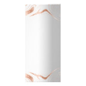 Menü silberne Rose Goldmarmor elegante Hochzeit (Hinten)