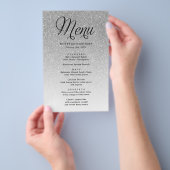 Menü "Silver Glitzer Script Heading Party" (Handgriff)