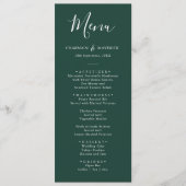 Menü "Smaragdgrün und Weiß" Menükarte (Vorderseite)