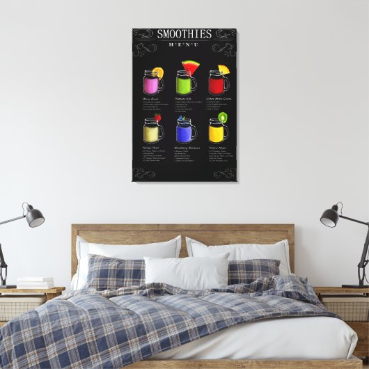 Menü "Smoothies" Leinwanddruck (Insitu (Schlafzimmer))
