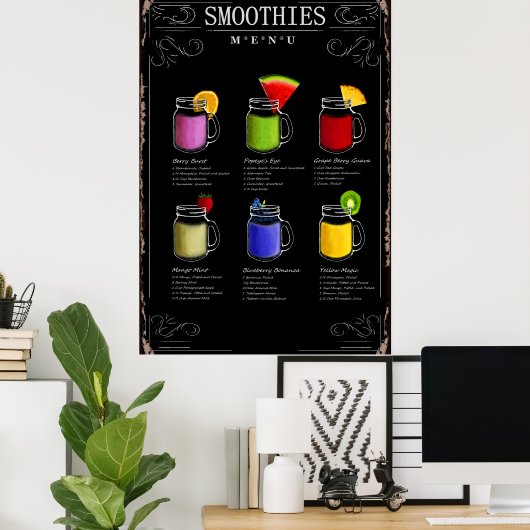 Menü "Smoothies" Poster (Heimbüro)