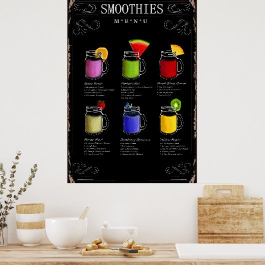 Menü "Smoothies" Poster (Küche)
