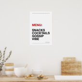 MENÜ: SNACKS – Lustiges Küchenposter Poster (Küche)