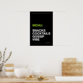 MENU: SNACKS – Lustiges Küchenposter Poster (Küche)