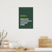 MENÜ: SNACKS – Lustiges Küchenposter Poster (Küche)