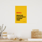 MENÜ: SNACKS – Lustiges Küchenposter Poster (Küche)