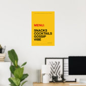 MENÜ: SNACKS – Lustiges Küchenposter Poster (Heimbüro)