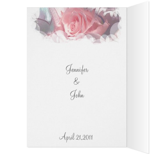 Menü "Soft Pink Roses Wedding" (Innen (Links))