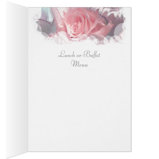 Menü "Soft Pink Roses Wedding" (Innen (Rechts))
