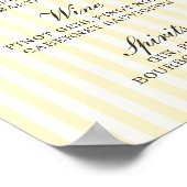 Menü "Soft Yellow Strips" (Gelbe Streifen) Bar Poster (Ecke)