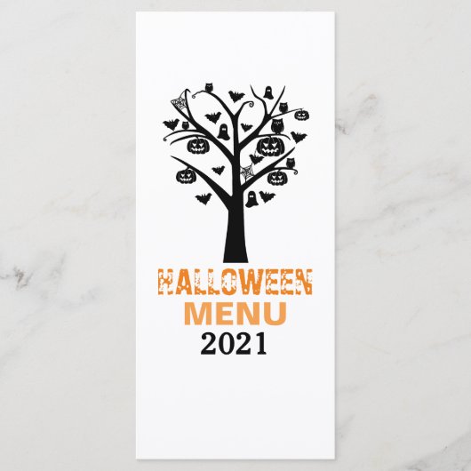 Menü "Spuk Forest Halloween" Menükarte (Vorderseite)