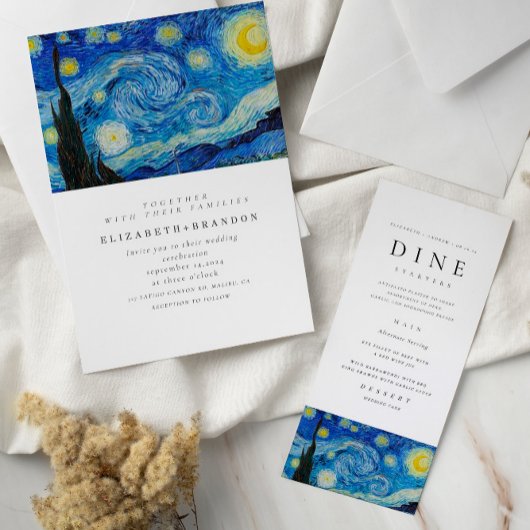 Menü "Starry Night Wedding" Menükarte