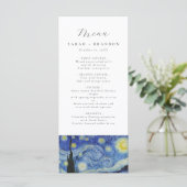 Menü "Starry Night Wedding" Menükarte (Stehend Vorderseite)