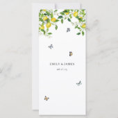 Menü "Summer Botanic Lemon" (Rückseite)