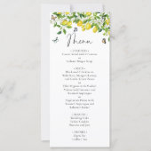 Menü "Summer Botanic Lemon" (Vorderseite)