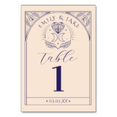 Menü Table Tarot Mystic Crystal Moons Numbers Tischnummer (Vorderseite)