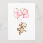 Menü Teddy Bear Baby Bear Baby Dusche (Rückseite)