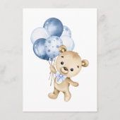 Menü Teddy Bear Baby Bear Baby Dusche (Rückseite)