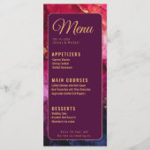 MENU + Text @ Back Celestial Elegance Marble Menükarte (Vorderseite)