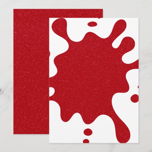 Menü "Tomato Red Splash Flat Menu" - Anpassbar Menükarte (Vorne/Hinten)