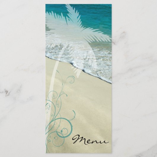 Menü "Tropical Beach Wedding" Menükarte (Vorderseite)