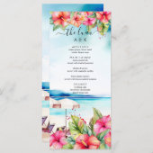 Menü "Tropical Hibiskus Beach Destination" (Vorne/Hinten)