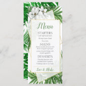 Menü "Tropical Themed Wedding" Menükarte (Vorne/Hinten)