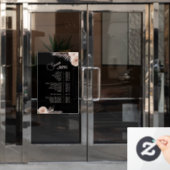 Menü "Tropische Rose" Fensteraufkleber (Büro Tür)