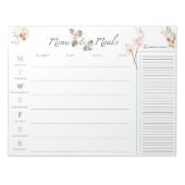 Menü- und Speisekarte Notizblock (Vorderseite)