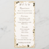 Menü "verzierte Rose" Menükarte (Vorderseite)