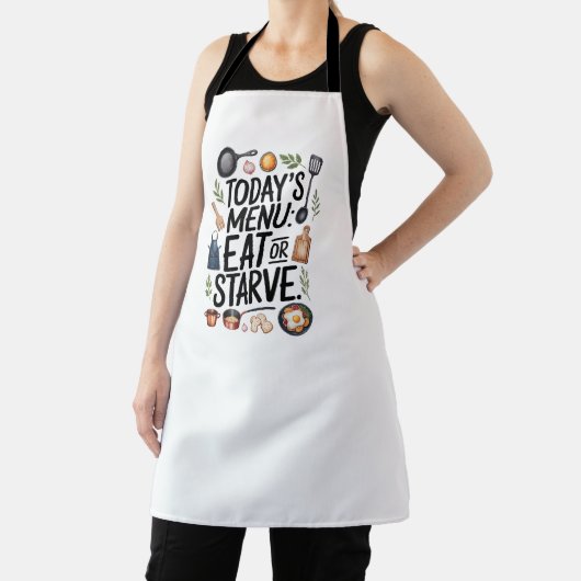 Menü von heute: Essen oder hungern - Geschenk für Schürze (InSitu)