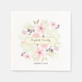 Menü "Wasserfarbe und Goldgarten" Custom Napkins Serviette (Vorderseite)