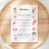 Menü "Watercolor Beach" Einladung