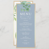 Menü "Watercolor Greenerity Wedding" Menükarte (Vorne/Hinten)