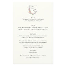 Menü "Watercolor Wildblume Wappen"