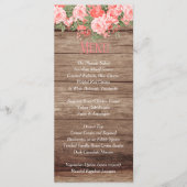 Menü - Weathered Wood Barrel and Lantern - Coral Menükarte (Vorderseite)