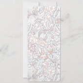 Menü Wedding Golden Lilies William Morris Einladung (Rückseite)